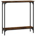 vidaXL Konzolový stolík dymový dub 75x22,5x75 cm kompozitné drevo