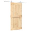 vidaXL Posuvné dvere Prírodná a biela 95 x 210 cm