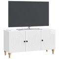 vidaXL TV skrinka 99 x 34,5 x 50 cm Biela s vysokým leskom