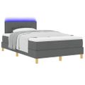 vidaXL LED box s pružinami s LED pásikmi Tmavo šedá 120 x 200 cm látka