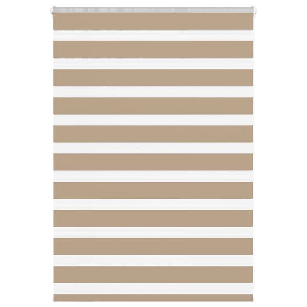 vidaXL Zebrová roleta pieskovo hnedá 110x100 cm šírka látky 105,9 cm polyester