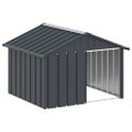 vidaXL Búda pre psa antracitová 116,5x103x81,5 cm pozinkovaná oceľ