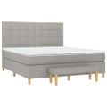 vidaXL Boxspring posteľ s matracom svetlosivá 100x200 cm látka