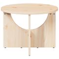 vidaXL Konferenčný stolík Prírodná 50 x 50 x 35 cm Borovicový masív