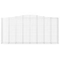 vidaXL Oblúkový gabionový kôš 400x50x180/200 cm pozinkované železo