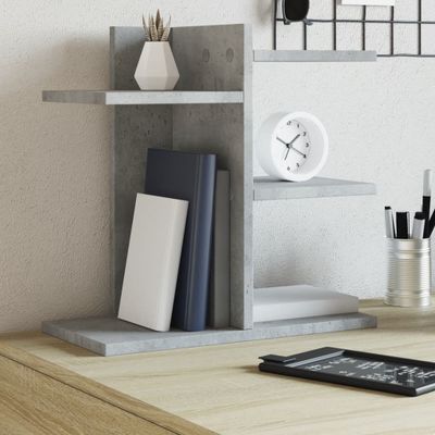 vidaXL Organizér na stôl, betónovo sivý 42x21,5x42cm, kompozitné drevo