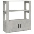 vidaXL Komoda betónovo sivá 80x30x90 cm spracované drevo