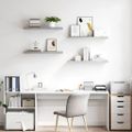 vidaXL Plávajúce nástenné police 4 ks betónové sivé 80x23,5x3,8 cm MDF