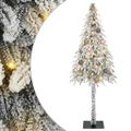 vidaXL Vianočný stromček s 150 LED-i Biela 150 cm PE a oceľ