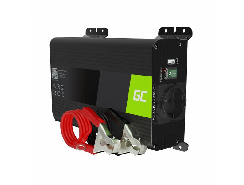 Green Cell INVGC05 automobilový menič napätia 12V to 230V, 300W/600W