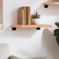 vidaXL Nástenná polica bledohnedá 40x20x4 cm ošetrený dubový masív