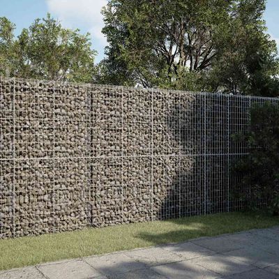 vidaXL Gabiónový kôš s krytom 300x50x200 cm pozinkované železo