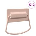 vidaXL Rukoväte na kuchyňu 12 ks Ružová 85 x 45 mm Kov