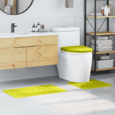 vidaXL Sada protišmykových kúpeľňových predložiek 3 pcs Zelená PP