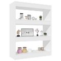 vidaXL Skriňa na knihy/priehradka biela 80x30x103 cm spracované drevo