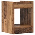 vidaXL Stojan na rastliny 2 ks Staré drevo 30 x 30 x 40 cm