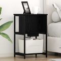 vidaXL Nočný stolík 2 ks Čierny dub 38 x 31 x 61 cm Kompozitné drevo