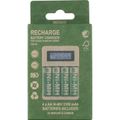 DELTACO C704A4, Nabíjačka batérií, USB + 4x AA