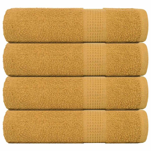 vidaXL Utierky na ruky FROGN 4 ks zlaté 50x100 cm 360 g/m²