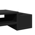 vidaXL Stojan na monitor s policou čierny 70x27x15 cm kompozitné drevo