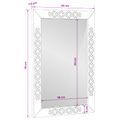 vidaXL nástenné zrkadlo 70 x 50 cm Kompozitné drevo a sklo Obdĺžnikový