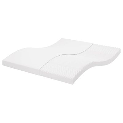 vidaXL Penový matrac biely 180x220 cm 7 zón tvrdosť 20 ILD