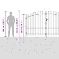 vidaXL Dvojitá brána WOERDEN 299,5 x 224,5 cm Oceľ Sivá Zamykateľné