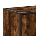 vidaXL TV skrinka dymový dub 80x34,5x40 cm kompozitné drevo a kov