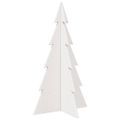 vidaXL Drevený vianočný stromček biely 80 cm masívna borovica