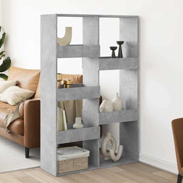 vidaXL Deliaca stena betónová sivá 100x33x155,5 cm kompozitné drevo