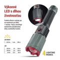 LED nabíjacie kovové svietidlo 1200 lm, 2200 mAh