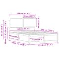 vidaXL Rám postele s čalúneným čelom Tmavo šedá 150 x 200 cm