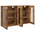 vidaXL Nástenné skrinky 2 ks Staré drevo 69,5 x 34 x 90 cm