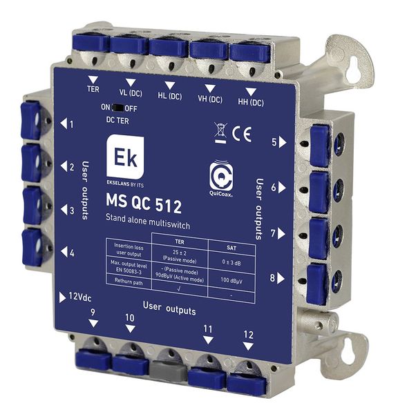 ITS MS QC 512 - multiprepínač 5/12 QuiCoax