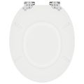 vidaXL Sedenie na toaletu s tichým zatváraním 2 ks Biela 44 x 38 cm
