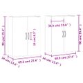 vidaXL Nástenné skrinky 2 ks dymový dub 69,5x34x90 cm
