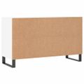 vidaXL Botník lesklý biely 102x36x60 cm spracované drevo