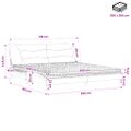 vidaXL Posteľ s matracom Hvar modrá 200x200 cm látka