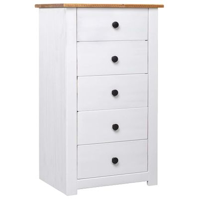 vidaXL Komoda biela 46x40x89 cm borovicový masív Panama Range
