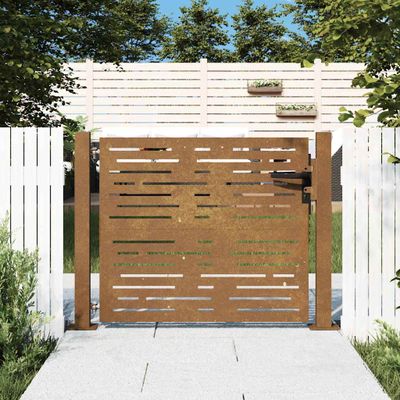 vidaXL Záhradná brána 100x100 cm, corten oceľ, štvorcový dizajn