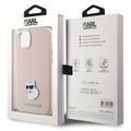 Karl Lagerfeld obal pre iPhone 15 Plus 6,7" KLHCP15MSMHCNPP ružový HC SILIKÓN C KOVOVÝ KOLÍK