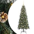 vidaXL Umelý vianočný stromček Zelená 150 cm PVC, plast a oceľ