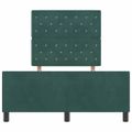 vidaXL Posteľ s pružinovým rámom Tmavozelená 120 x 200 cm Zamat
