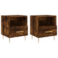 vidaXL Nočné stolíky 2 ks dymový dub 40x35x47,5 cm kompozitné drevo
