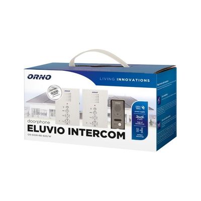 Súprava interkomov ELUVIO INTERCOM ORNO OR-DOM-RE-920/W, bez slúchadla, biely, na omietku Sada interkomů ELUVIO INTERCOM ORNO OR-DOM-RE-920/W, bez sluchátka, bílý, na omítku