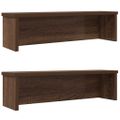 vidaXL kuchynské stojany stohovateľné 2 ks hnedý dub 50x15x16 cm
