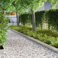 vidaXL Obrubník trávnika 4 ks 450 x 15 cm Pozinkovaná oceľ Strieborná