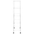 vidaXL Regál s 5 policami na kolieskach 75x35x155 cm chrómový 250 kg