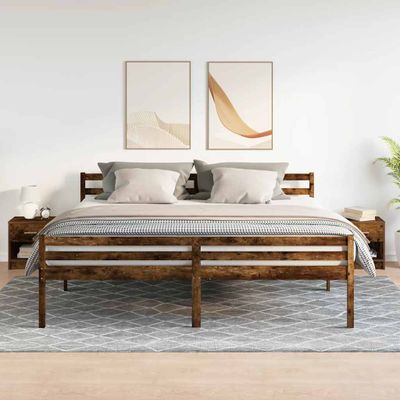 vidaXL Nočné skrinky 2 ks so zásuvkou dymový dub 39x28x41 cm