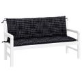 vidaXL Podložky na záhradnú lavičku 2ks čierne kocky 150x50x7 cm látka